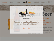 Tablet Screenshot of driftwoodbeer.com